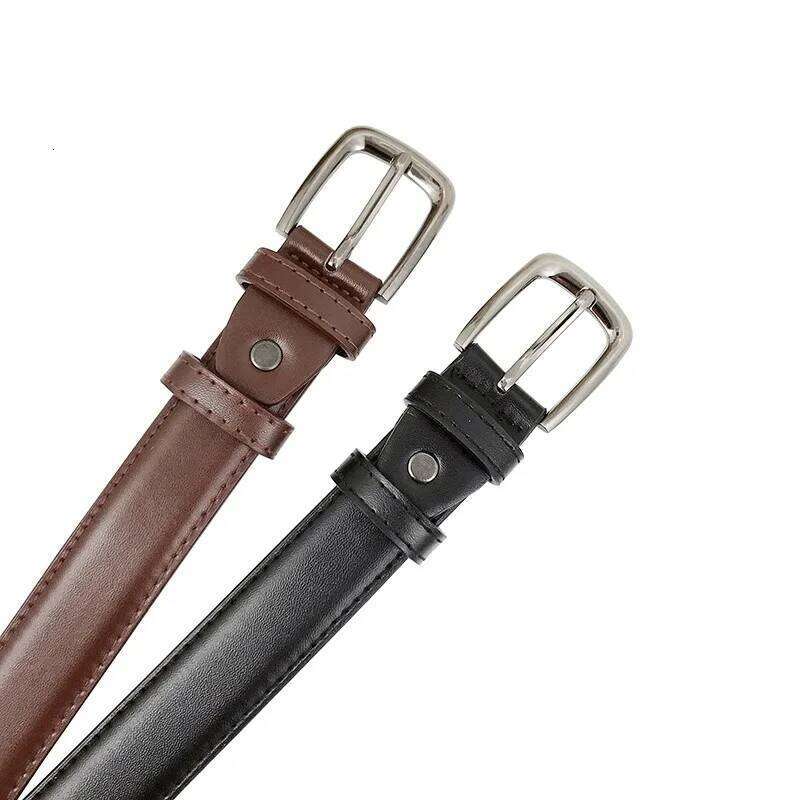 A men, simple and versatile, student black needle buckle, personalized decoration, belt for women Y260225