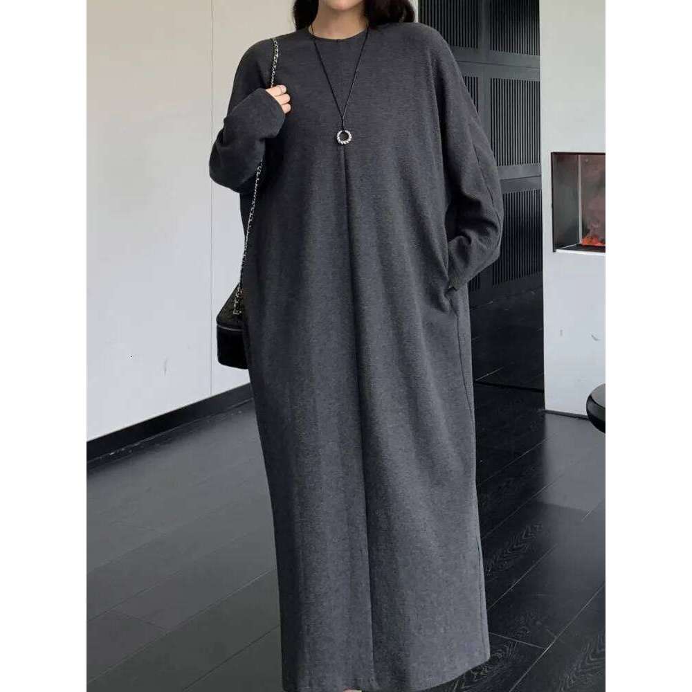 Autumn Winter Knitted Sweater Dresss Women Lazy Oaf Korean Loose Woman Female Jumper Dress Ladies Dresses Vestidos XJ260225
