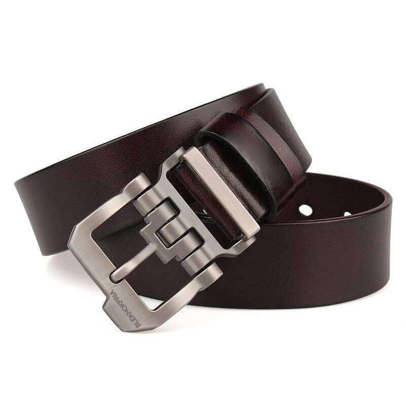 Man Genuine Leather Men's High Quality Waist Straps Belts with Alloy Pin Buckle Famous Luxury Brand Design Belt for Jeans Y260225