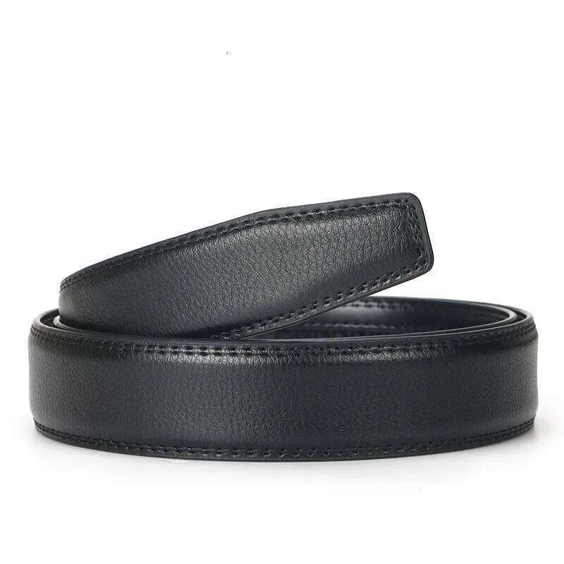 Men's Ratchet Replacement 3.5cm Genuine Leather without for 4cm Automatic Buckle Combo Belt Y260225