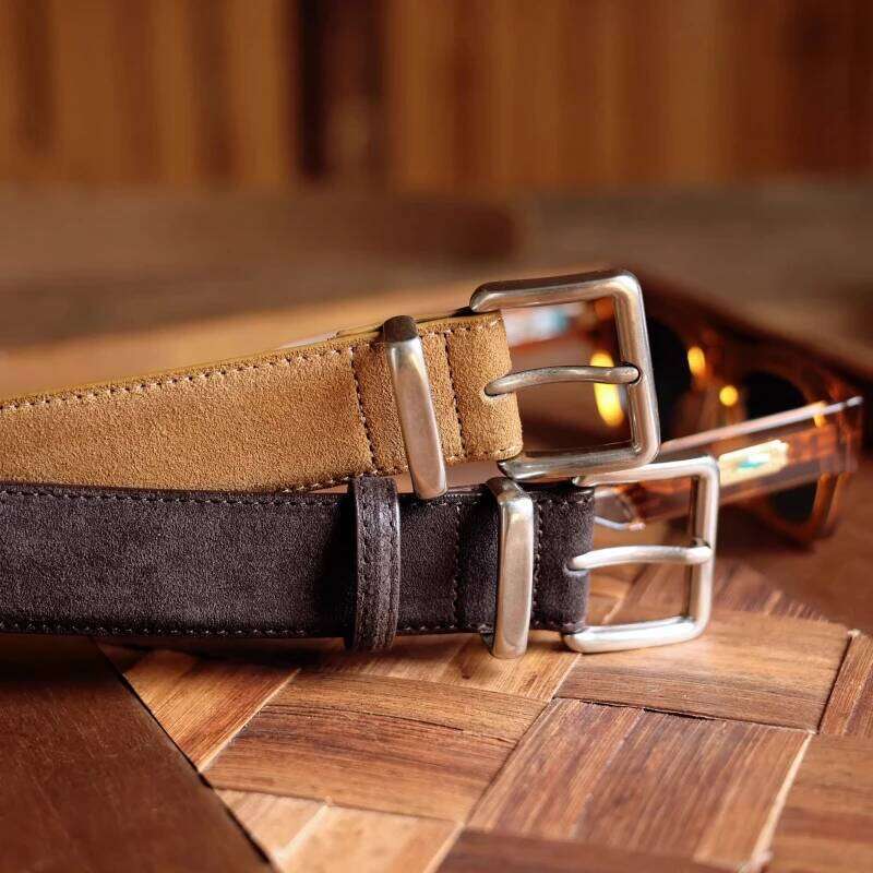 Unisex Slim Fashion Suede Cowhide Genuine Leather Men's Belt Luxury Designer Waist Girdle for Dresses And Jeans Y260225
