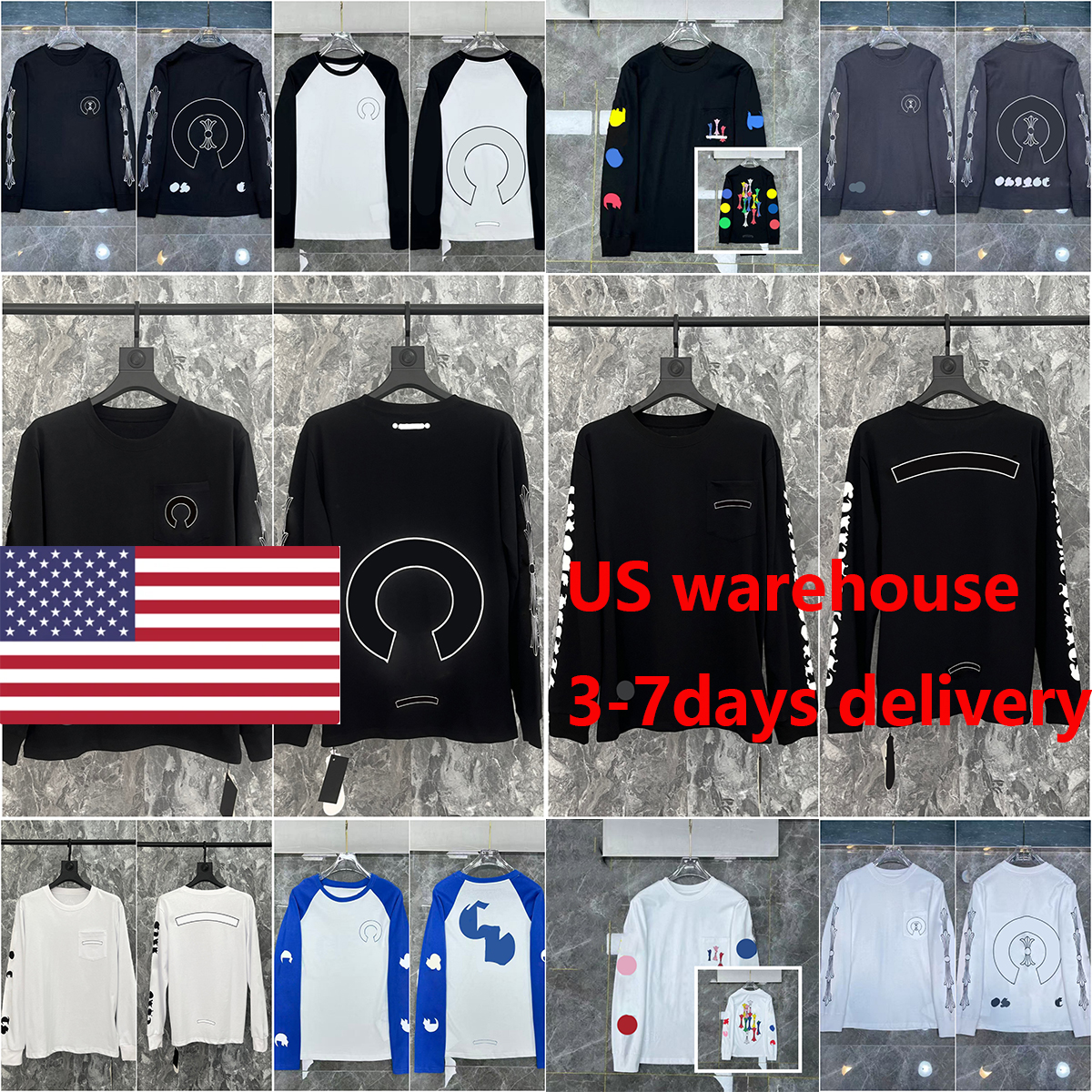 Mens Womens Designers T Shirts summer Loose Fashion Chrome Tops Man Tees Cotton Casual Printed High Street Luxurys Clothing t shirt