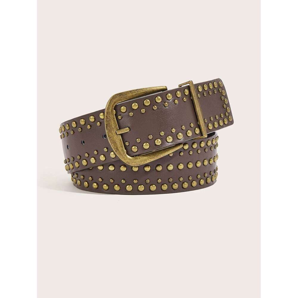 Unisex Rivet Pin Buckle Belt - Stylish & Versatile Y260225