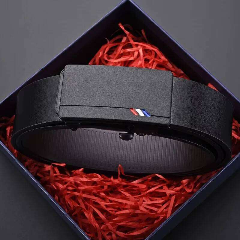 Fashion Business Men's Genuine Luxury Brand Automatic Buckle PU Leather Soft With Cargo Pants Jeans Belt Y260225