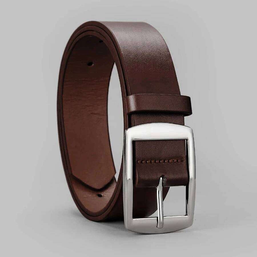 New Luxury PU Leather Metal Pin Buckle High Quality Famous Brand Designer Waist Strap Belts for Jeans Men Belt Y260225