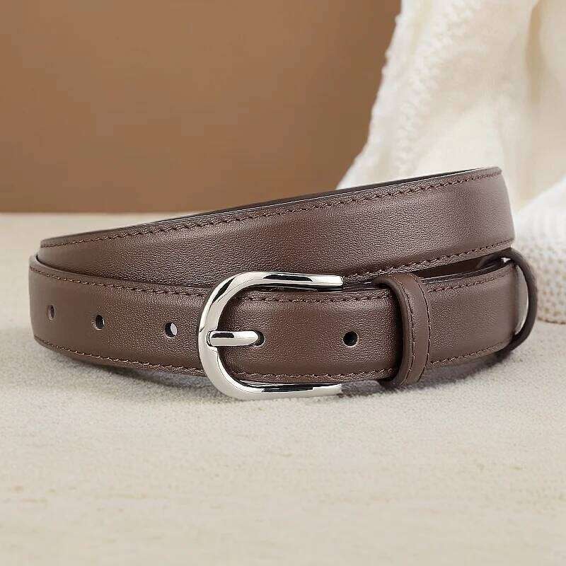 1pcRetro fashion unisex versatile simple pin buckle embellished jeans belt women's Korean version trend Y260225