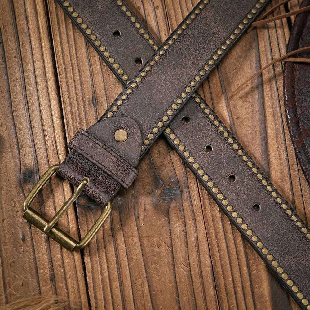 A men's and women's retro metal buckle casual style multi-color PU belt suitable for daily leisure four seasons send punch nail Y260225