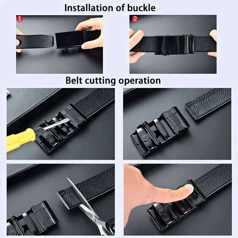 Fashion Business Men's Genuine Luxury Brand Metal Buckle High-Quality PU Leather Soft Belt With Cargo Pants Jeans Y260225