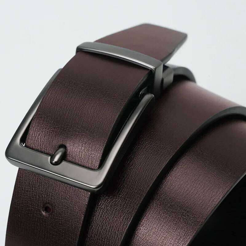 Fashionable Luxury Leather Men's Fashion Classic Retro Rotating Dual-Use Pin Buckle High-Quality Designer Belt Y260225