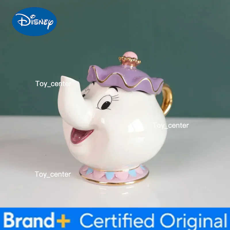 Disney Teapot Cute Cartoon Beauty And The Beast Coffee Pots Mug Mrs Potts Chip Cup Tea Cup Pots One Tea Sets Gift Droshipping H2602251