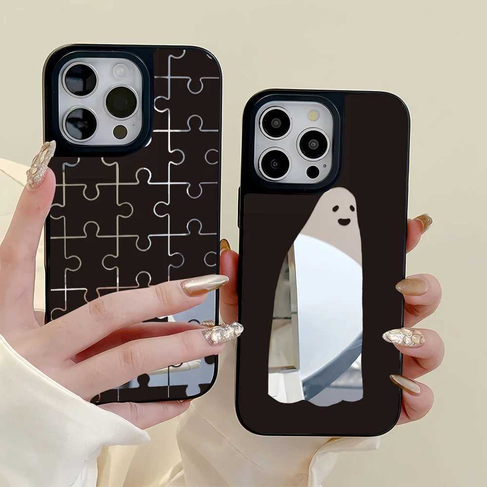 Heart Mirror Design Phone Case | Trendy Pattern Shockproof Slim Protective CoverT260225
