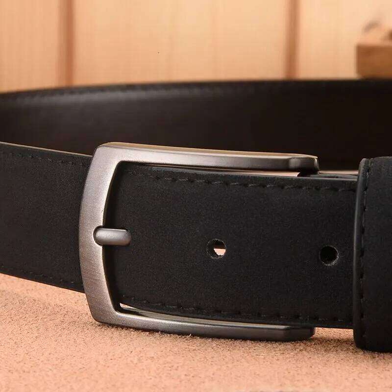 Suede Retro Trend Alloy Buckle Men'S Large Size Genuine High-End Belt 2023 New, Gift For Boyfriend And Dad Y260225