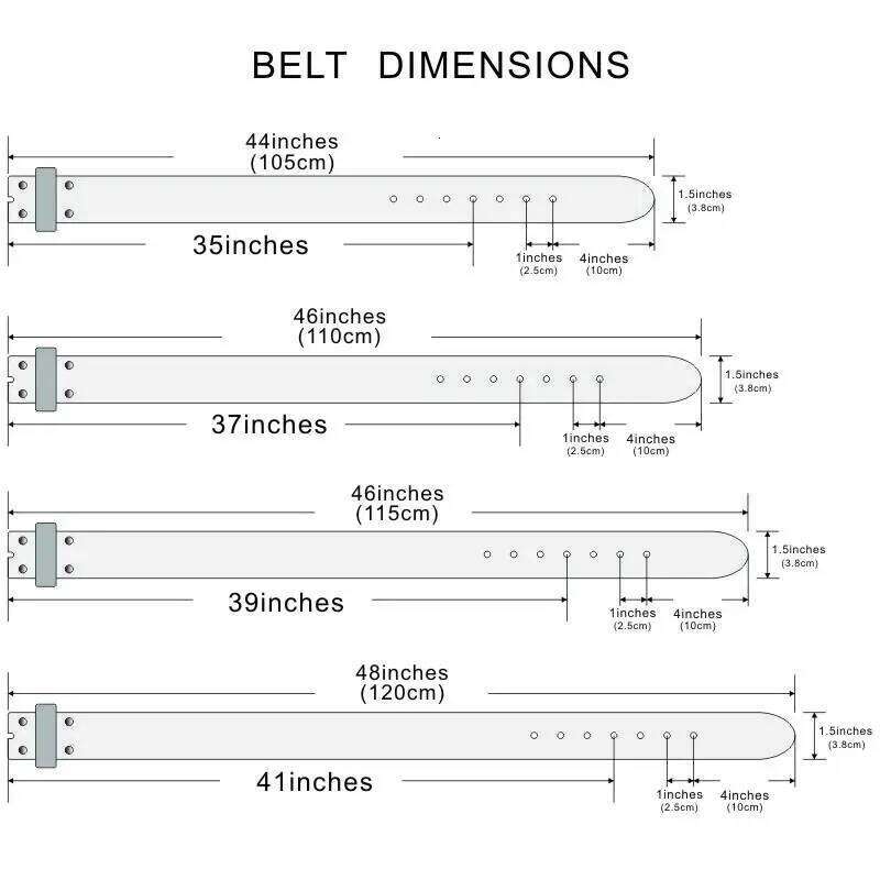 Sogefimen Men's Without Buckle one piece Full Grain Leather Belts for Men Italian Vintage jeans Wide Belt 29''-42'' waist Y26