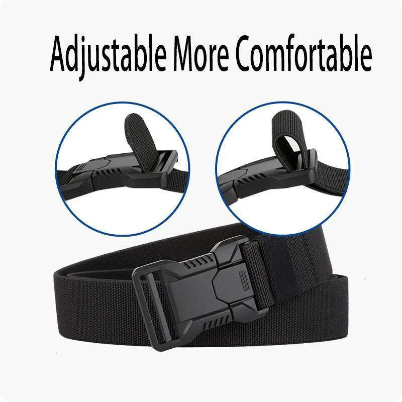 1Pcs Men's Canvas Belt - Sporty Style, Quick Release Plastic Buckle, Casual Training and Jeans Accessories Y260225