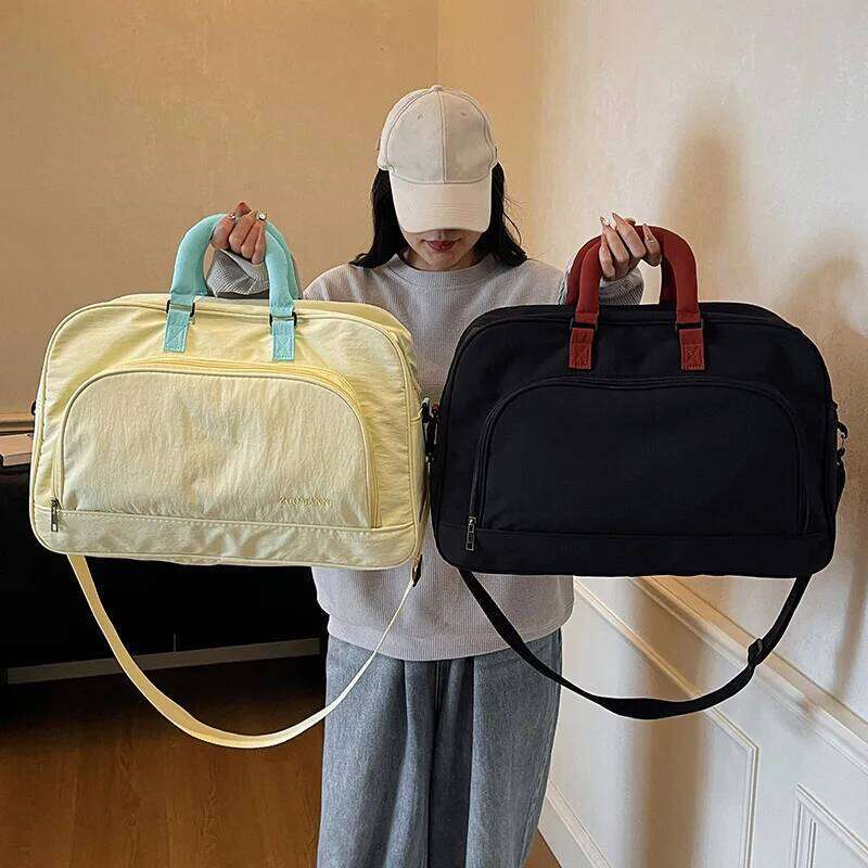 Fashion Contrasting Travel Large Capacity, Sports and Fitness Weekend Overnight Camping Storage Bag, Etc Y260225