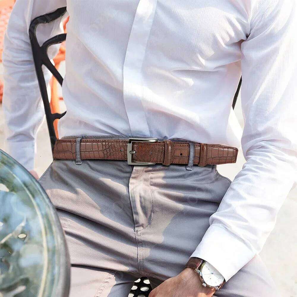 Famous Brand Business Belt Top Quality PU Luxury Leather Waist Strap Black Male Automatic Buckle Jeans Belts for Men Y260225