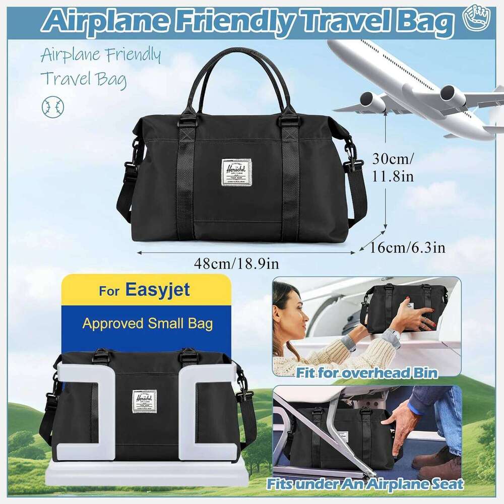 Women's Small Gym Bag, Stylish Duffle Travel Bag Plane, Lightweight Sports Tote with Wet Pocket for Yoga, Pilates, Swimming Y260225