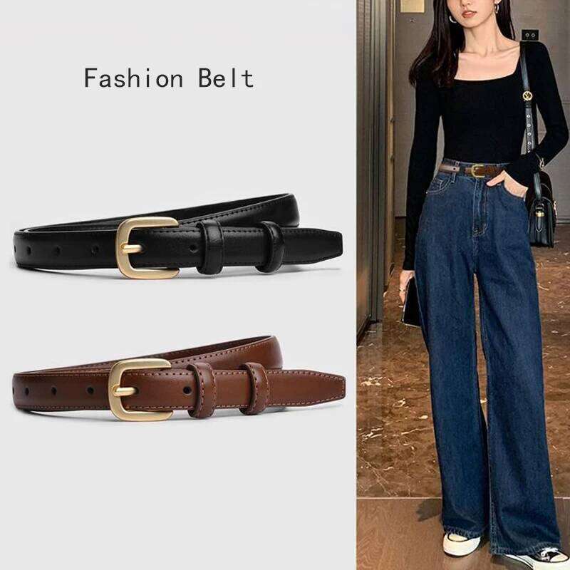 Fashion Women Retro Needle Buckle PU Leather Trend Belt High Quality Strap Y260225