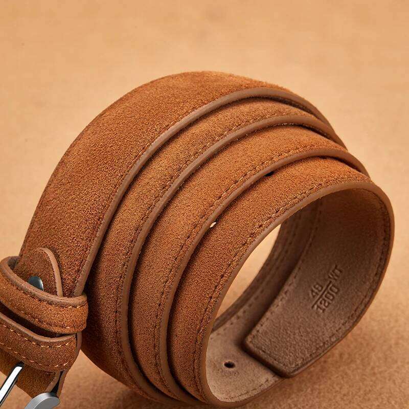 for Man And Lady Plaid Jeans Pin Buckle Luxury High Quality Classic Genuine Leather Sude Belts Cow Leathe Y260225