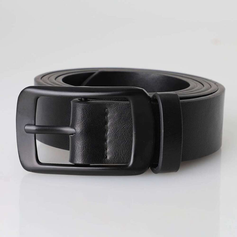 1pcs Men's Classic PU Leather High End Authentic Fashion Metal Buckle Women Paired with Jeans Belt Unisex Y260225