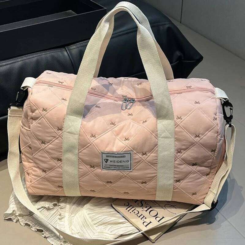 Bow Large Capacity Baby Diaper Bag Fashion Travel Duffel Women with Yoga Fitness Sport Bags Mom Stroller Maternity Totes Y260225