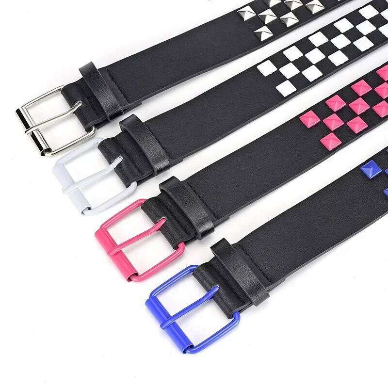 Width 3.8cm Hip-hop Punk Women's Belt Fashion Trend All-match Jeans Accessories Girdle Music Festival Y2k Girl Pu Waistband Y260225