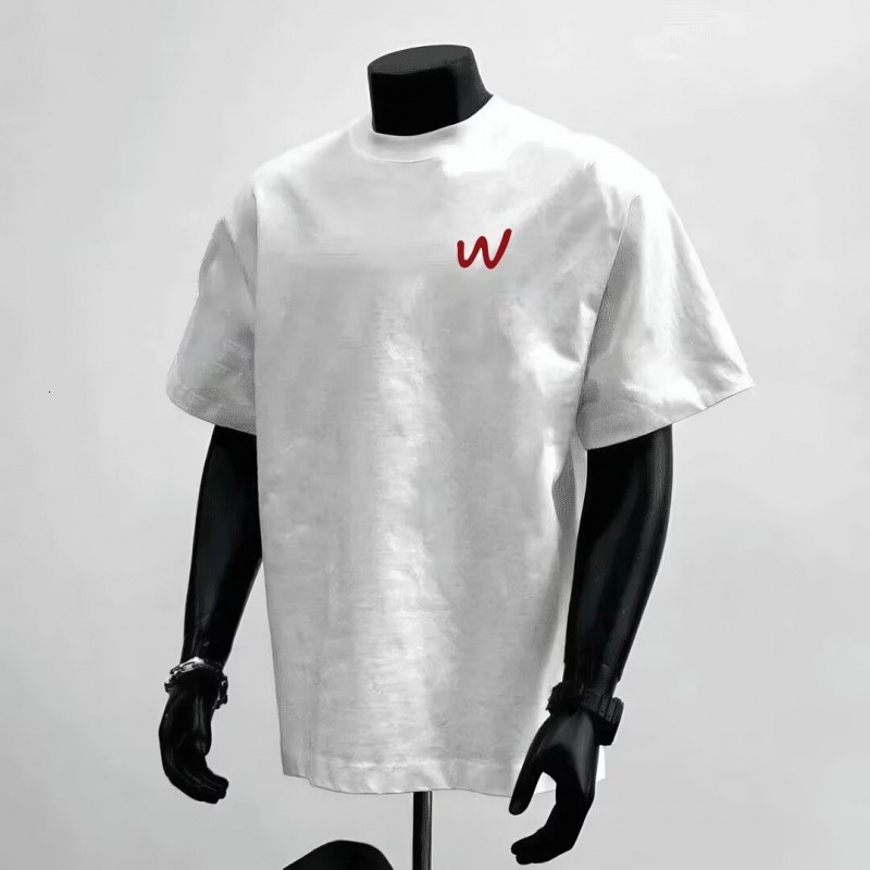 2026 Design Men's Short-sleeved T-shirt For Outdoor Luxury Sports Wicking Men's Fashion Casual Korean Style Pure Cotton Round-neck Printed S