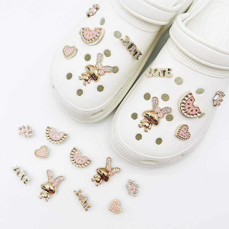 Removable Luxury DIY Shoe Charms Clog Sandals Accessories Detachable Shoe Buckles Decorations For Hole Slippers