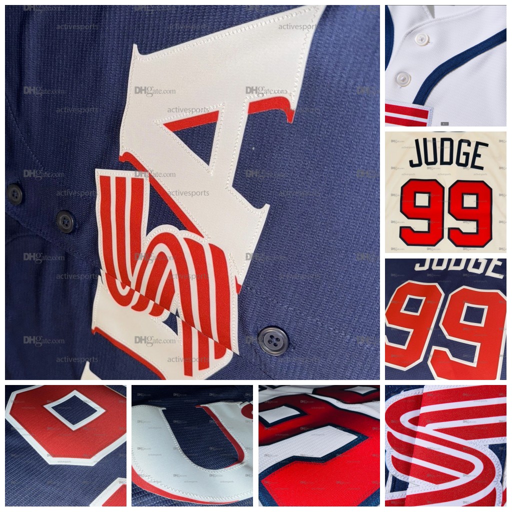Custom 99 Aaron Judge 2026 USA Baseball Jerseys Paul Skenes Kyle Schwarber Alex Bregman Paul Goldschmidt Tarik Skubal Stitched