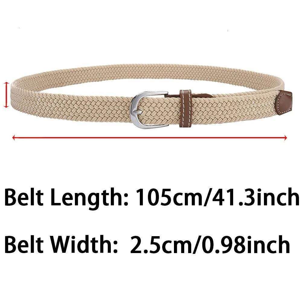 Casual Woven Elastic Outdoor Sports Climbing Work Belt Jeans Suit Pants Men's and Women's Universal Y260225