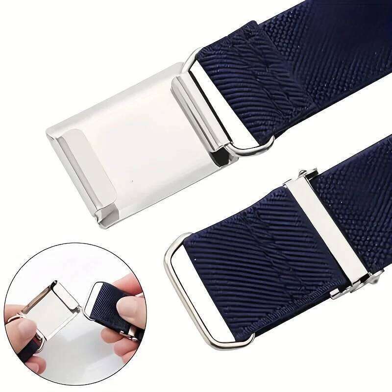 Customized Name Elastic Waist Belt Boys & Girls Solid Color Square Buckle Waistband Perfect for Casual Attire, Holiday Gifts Y260225