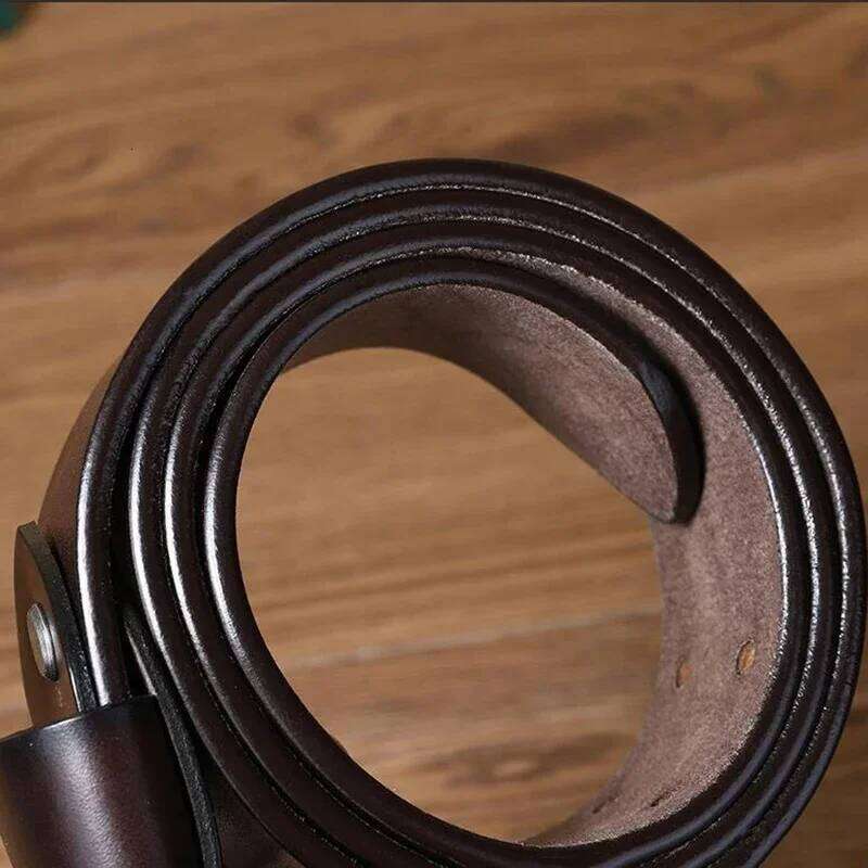 100% Genuine Leather 4.3cm Thick High Quality Cowskin for Men Luxury Designer Male Belt Double Pin Buckle Jeans Strap Y260225