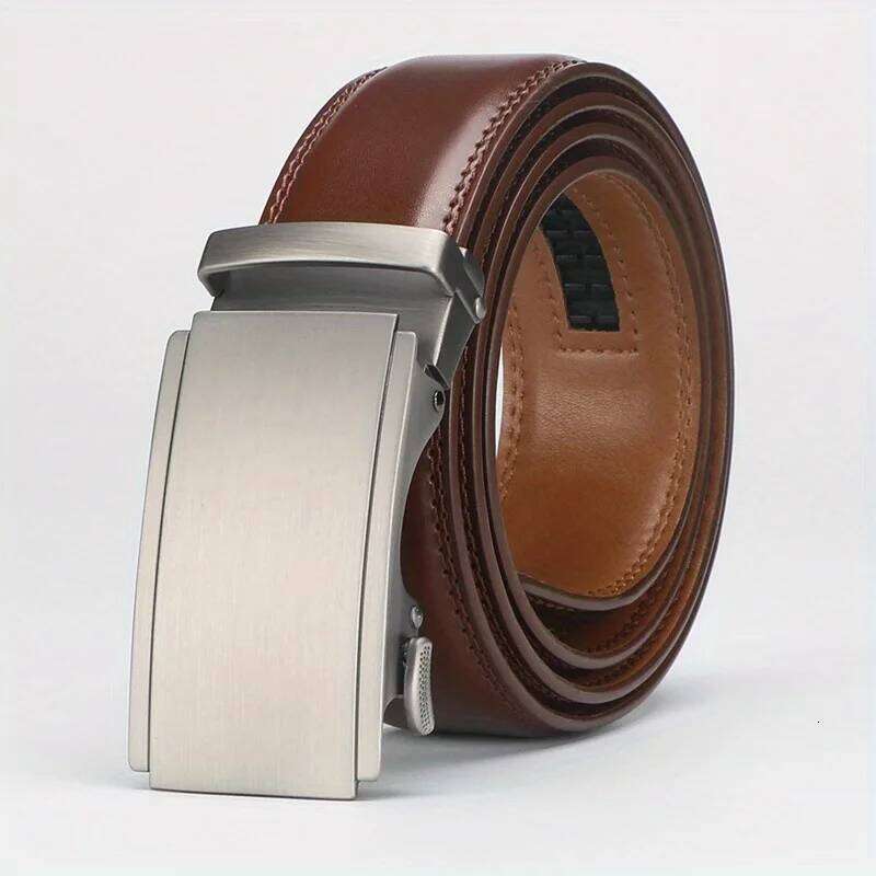cross border belt men's genuine leather youth business automatic buckle matte men Y260225
