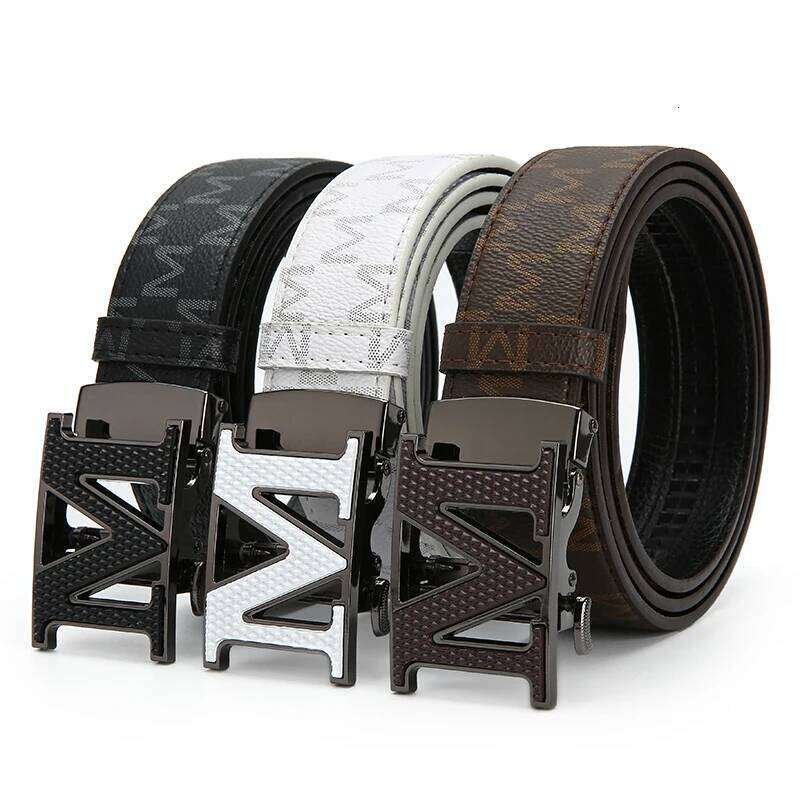 Real leather luxury automatic buckle fashion trend business and women's universal jeans versatile belt for men Y260225