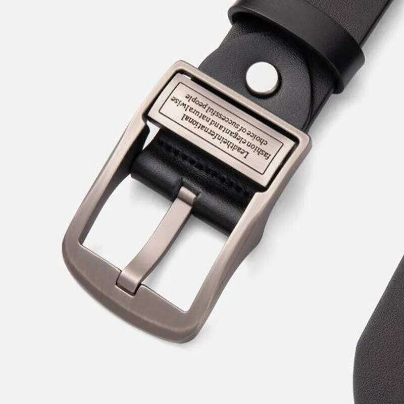 New Genuine Leather Fashionable Metal Retro Buckle, Jeans, Functional Light Luxury Men's Belt, Business Pants Belt Y260225