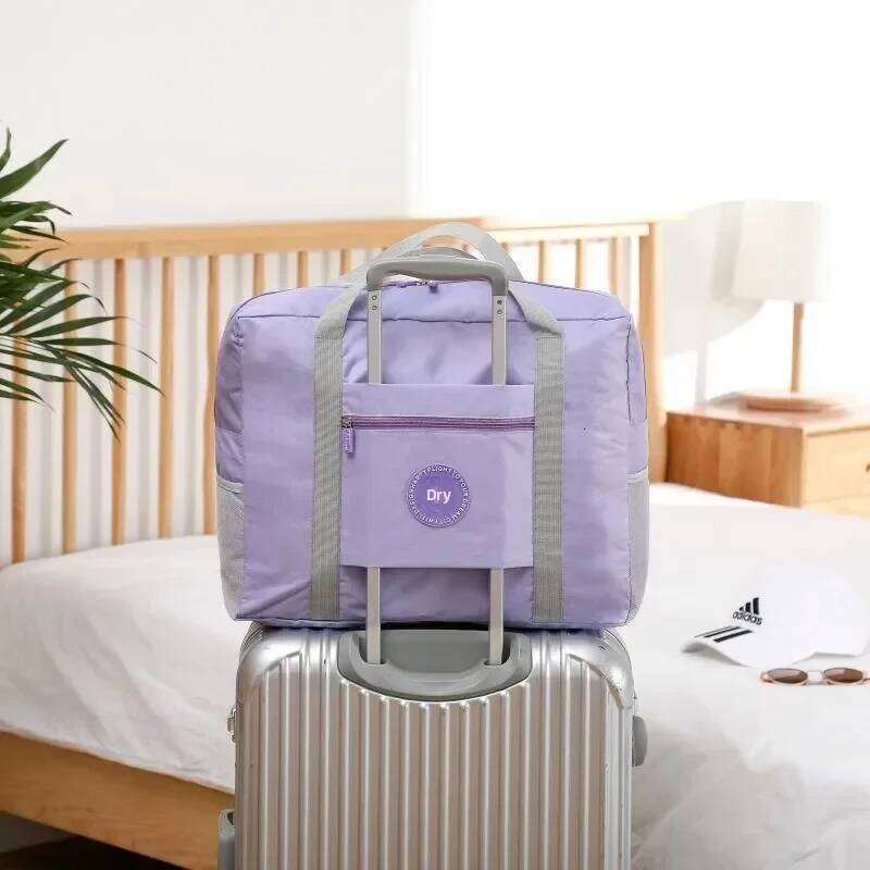 Multi-Function Travel Storage Large Capacity Waterproof Korean Style Suitcase Organizer Portable Carry-On Duffel Bag Y260225