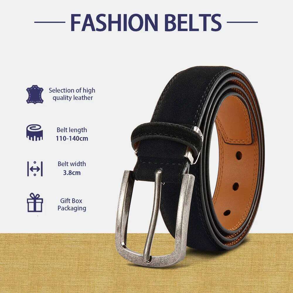 Men High Quality PU Leather LONG Large Pin Metal Automatic Buckle Multi style Belts Strap Male Y260225