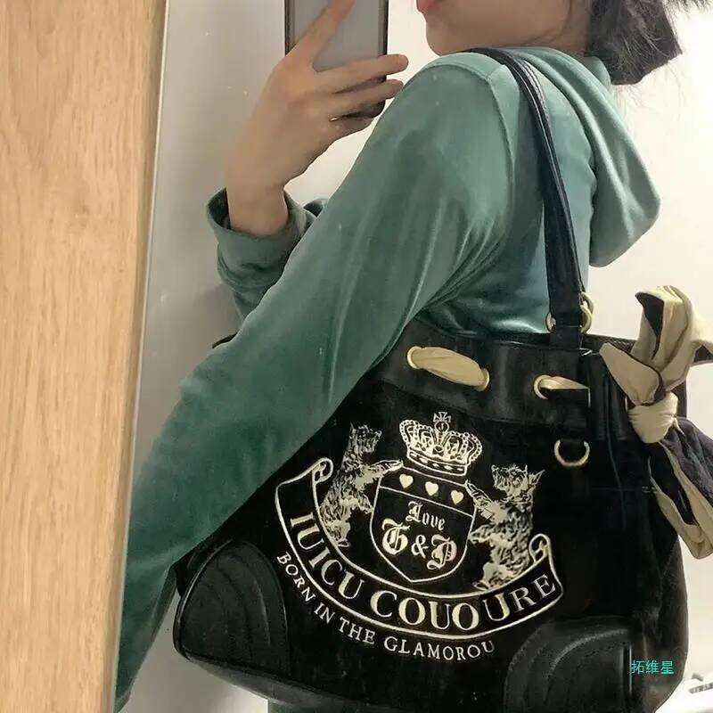Women Blue Pink Top-handle Large Capacity Girls Y2k Denim Boston Bag Designer Crossbody Handbag Multi-pocket Tie-dyed Bags H260225