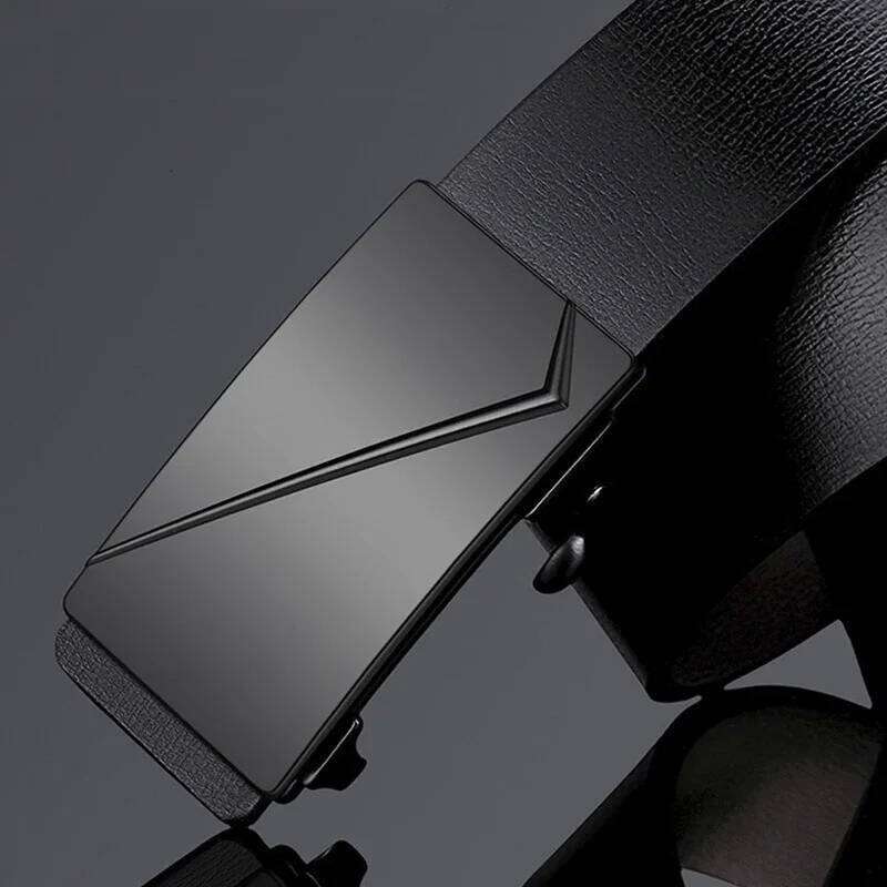 Fashion Simple Business Automatic Buckle High-quality Men's PU Belt Suitable For Formal Occasion Clothing Accessories Y260225