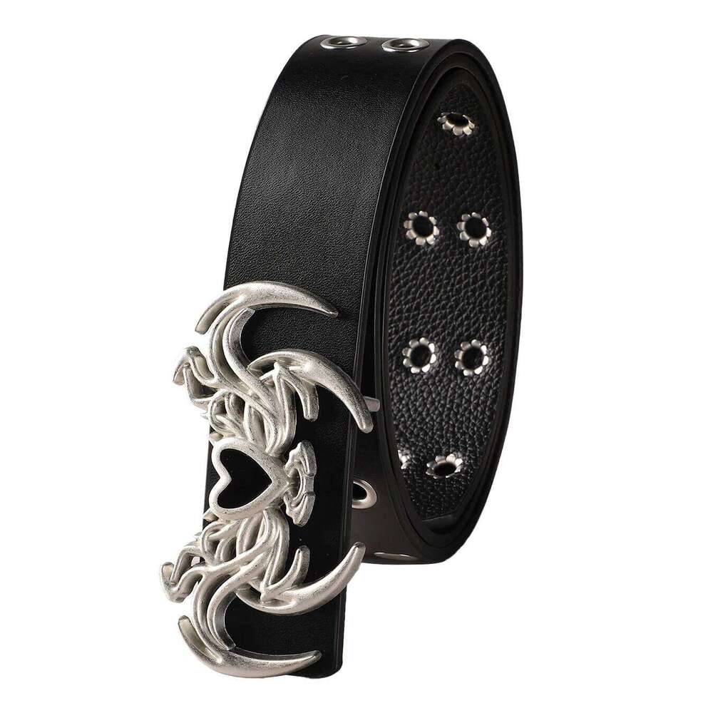 Fashion Women's Retro Gothic Punk Style Personalized Irregular Buckle Casual PU Leather Belt Y2k Belts For Men Women Y260225