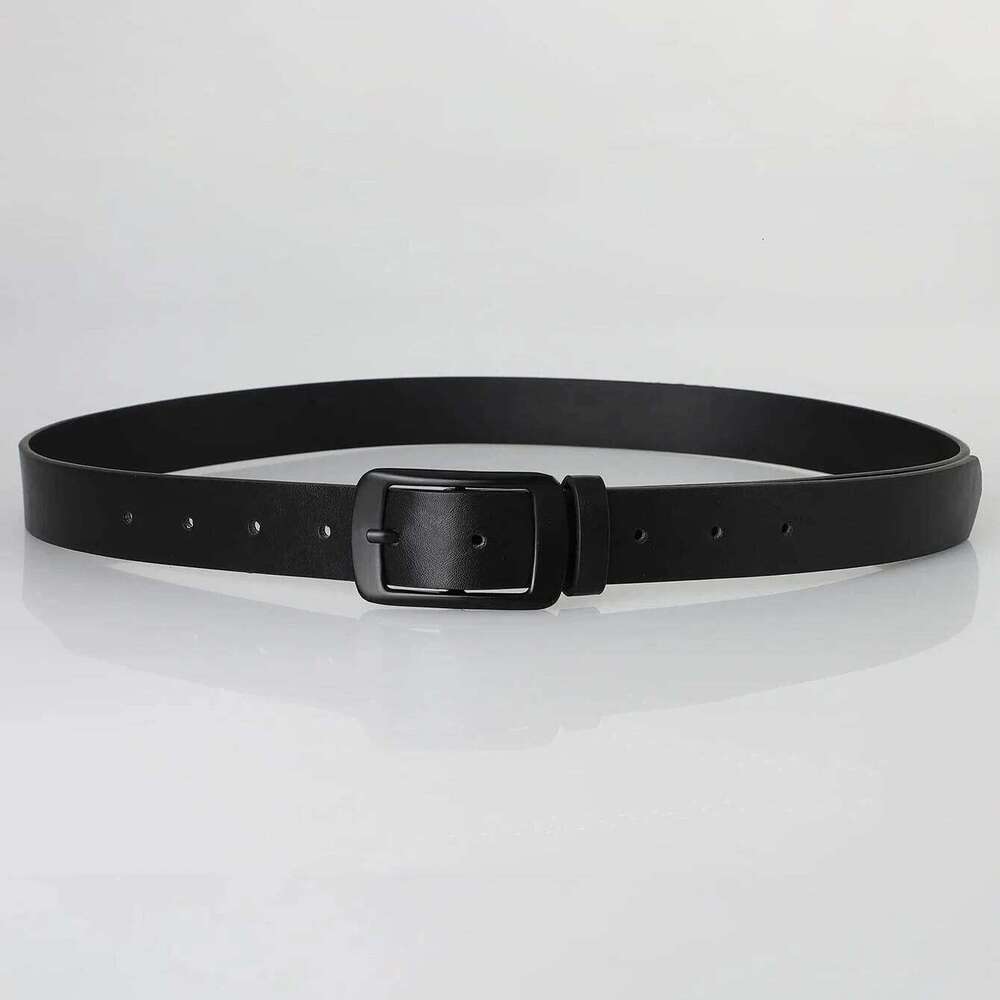 1pcs Men's Classic PU Leather High End Authentic Fashion Metal Buckle Women Paired with Jeans Belt Unisex Y260225