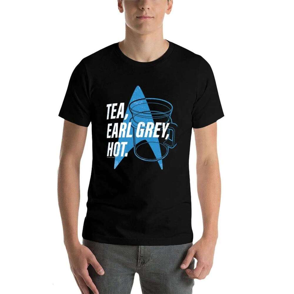 Star Trek Next Generation Tea, Earl Grey , Hot Distressed Poster T-Shirt cotton tshirt 100% man t shirts for men T-shirt C260225