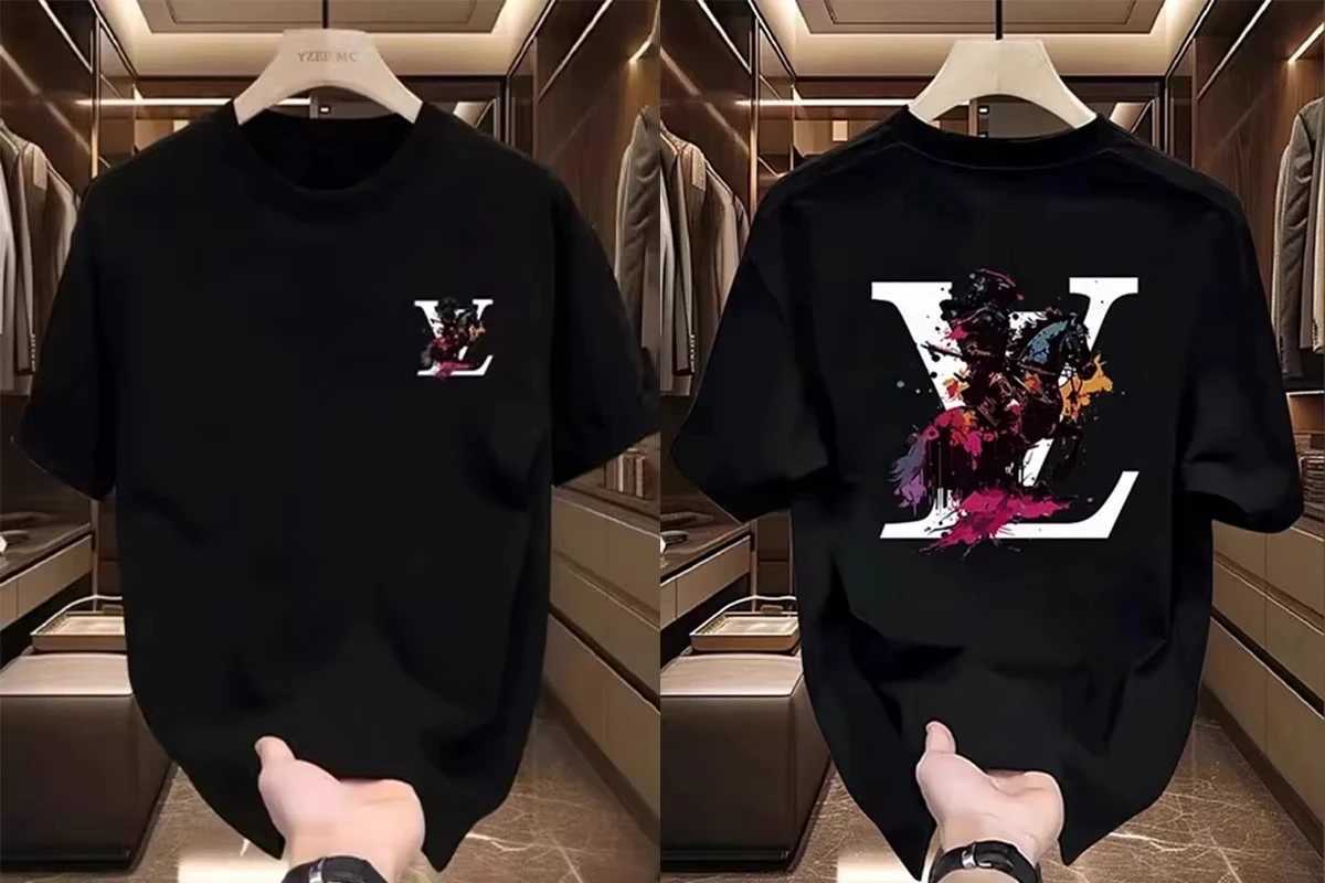 Korean Fashion Trendy Printed Tshirt for Men Women, Casual Couple Crew Neck Short SleeveT260228