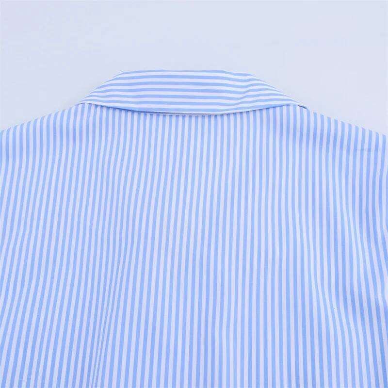 New Fashion Women's Long Dresses Short Sleeve Striped Shirt Casual Chic Loose Fit Comfortable Summer Y2k Clothes Daily Office XJ260225