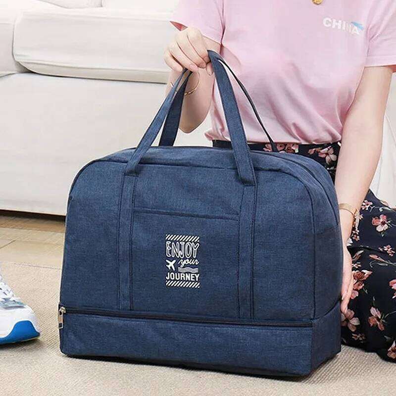 Women's Fashion Foldable Travel Bag - Large-Capacity Canvas Tote for Weekend Overnight Trips Y260225