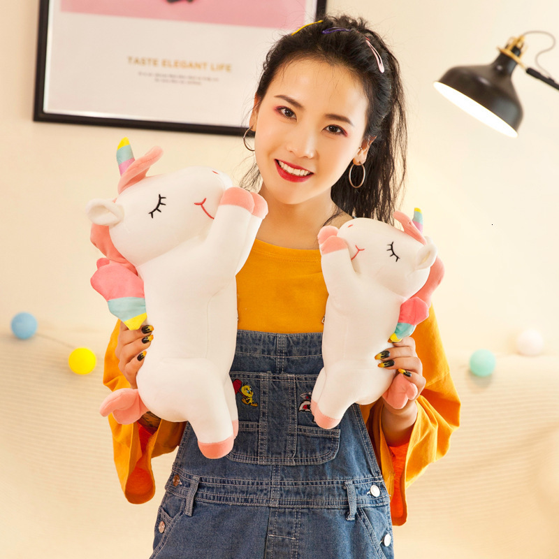 Stuffed Plush Animals Giant Soft toy unicorn Stuffed Silver Horn Unicorn High Quality Sleeping Pillow Animal Bed Decor Cushion Throw Pillow 230620