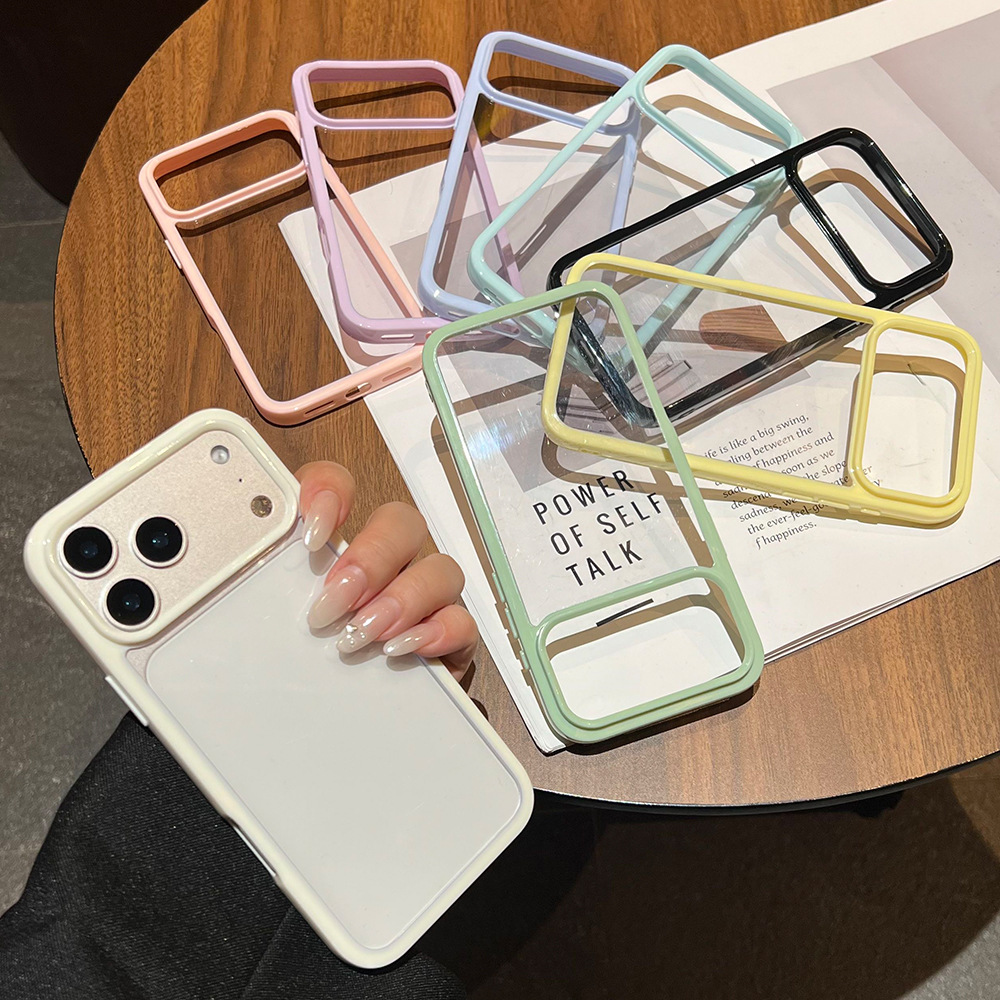 Candy Colorful Transparent Clear Hard Case for Apple iPhone 17 Pro Max 17 Air 16 15 PRO 14 13 Plus Anti-scratch Clear Hard Protective Case