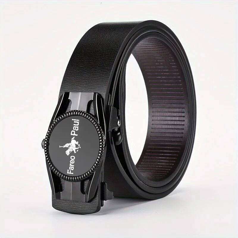 Men's Business Alloy Automatic Buckle Luxury Casual Belt High-Quality PU Leather Y260225