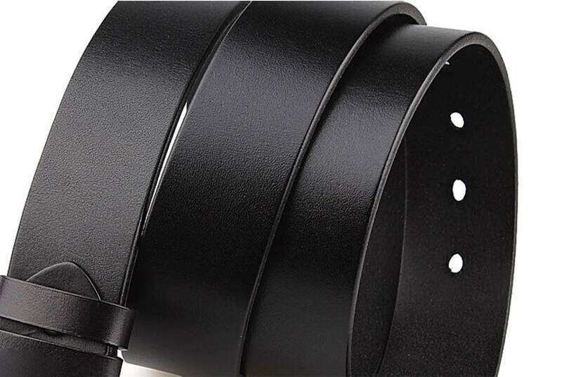 Man Genuine Leather Men's High Quality Waist Straps Belts with Alloy Pin Buckle Famous Luxury Brand Design Belt for Jeans Y260225