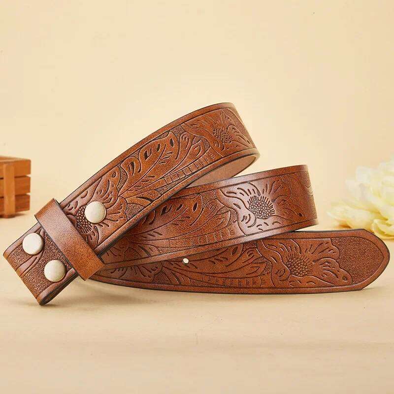 3.8cm Without Pu Leather Body No Strap for Smooth Buckle Belt High Quality Male Belts Y260225
